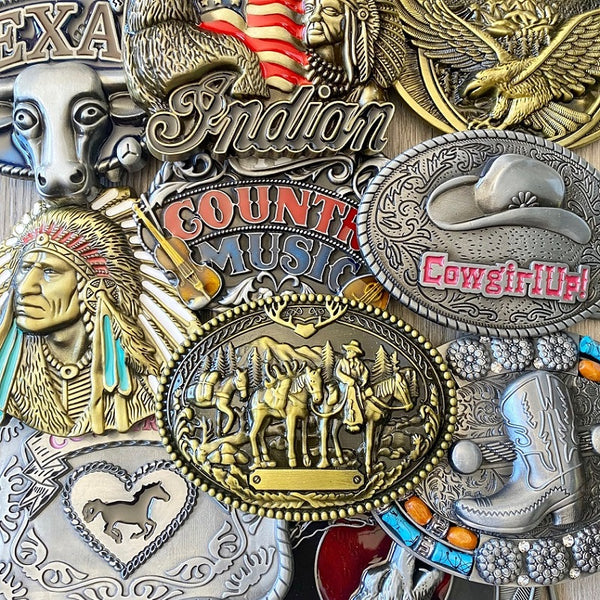 ceinture cuir pour les fans de music country des  USA