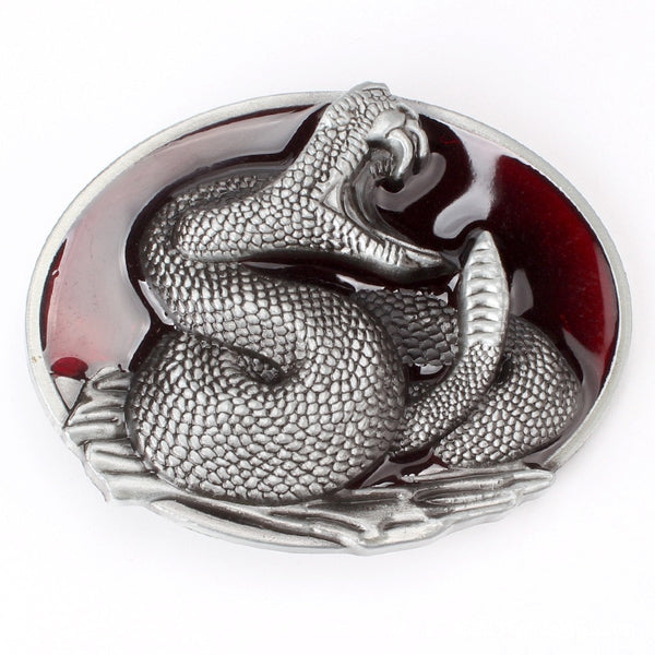 Boucle de Ceinture avec un  serpent , crotale , serpent à sonnette - USA- Country-Cowboy