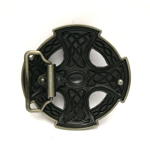 Boucle de ceinture -ceinturon -Croix celtique ronde- médiéval-Celtes