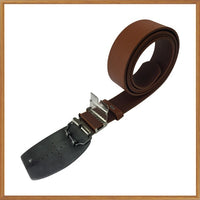 Ceinture a griffe marron en PU pour boucles de ceinture