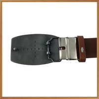 Ceinture a griffe marron en PU pour boucles de ceinture