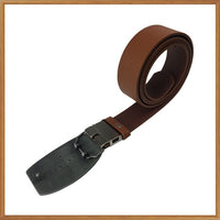 Ceinture a griffe marron en PU pour boucles de ceinture