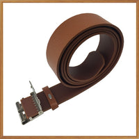 Ceinture a griffe marron en PU pour boucles de ceinture
