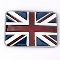 boucle de ceinture cuir , drapeau anglais , union jack