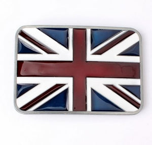 boucle de ceinture cuir , drapeau anglais , union jack