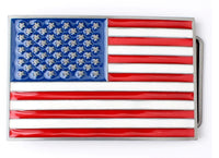 boucle de ceinture pour ceinturon cuir , drapeau des états unis d'amérique
