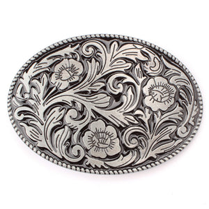 Boucle  de Ceinture  doré  , CowGirl , femme ,  fleur , noir