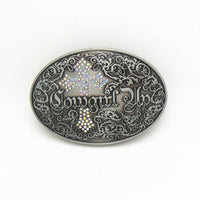 Boucle de Ceinture ovale,country,femme,Cowgirl-up,strass
