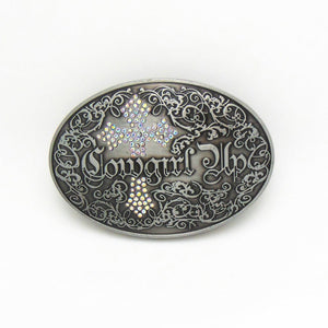 Boucle de Ceinture ovale,country,femme,Cowgirl-up,strass