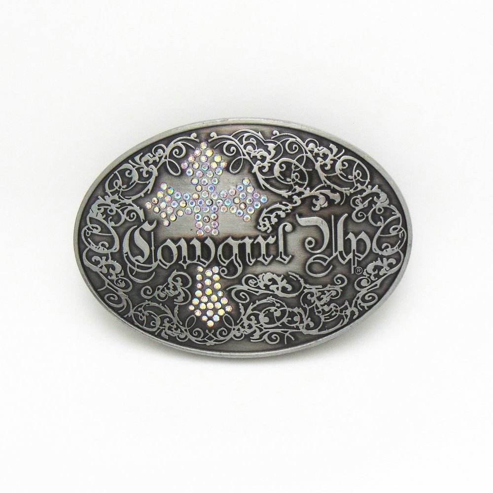 Boucle de Ceinture ovale,country,femme,Cowgirl-up,strass