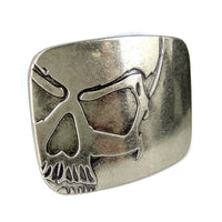 Boucle de ceinture  tete de mort , pirate
