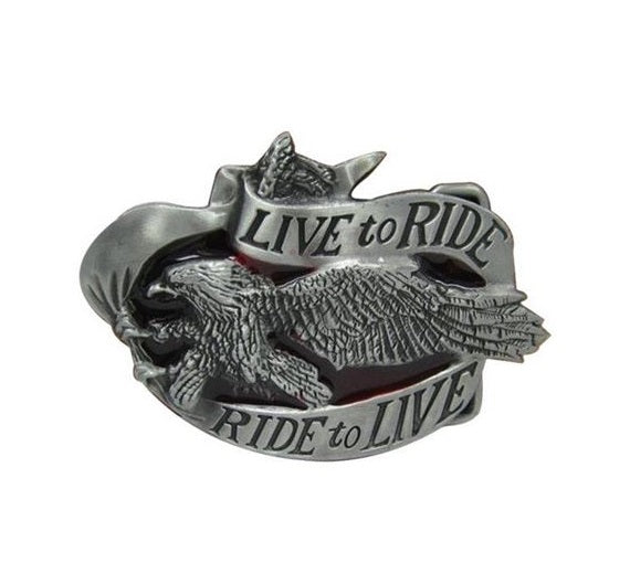 Boucle de Ceinture vintage-Taille Unique - Live to Ride - Aigle- Motard 