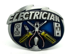 Boucle de ceinture vintage , US , western , électricien , electrician