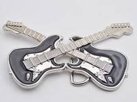 Boucle de ceinture , western , country , cowboy ,musique , Rock Double Guitare - www.boucles-et-ceintures.fr
