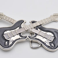 Boucle de ceinture , western , country , cowboy ,musique , Rock Double Guitare - www.boucles-et-ceintures.fr