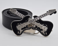 Boucle ceinture Rock Double Guitare - www.boucles-et-ceintures.f , musique , rock , guitariste 
