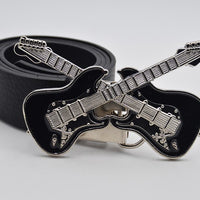 Boucle ceinture Rock Double Guitare - www.boucles-et-ceintures.f , musique , rock , guitariste 