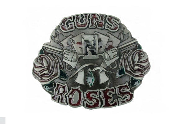 Boucle de ceinture , ceinturon , western, GUNS N' ROSES , musique rock métal ,ovale