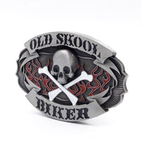 Boucle de ceinture vintage - Tete de mort - pirate - Old Skool - Biker
