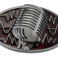 Boucle de ceinture country , Rock N' Roll , boucle avec un micro , style musique