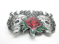 ceinture femme - tete demort - fleur-rose-dance country
