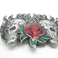 ceinture femme - tete demort - fleur-rose-dance country