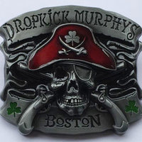 Boucle de ceinture , Pirate , tete de mort , trefle , DROPKICK MURPHYS BOSTON