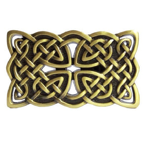 Boucle de ceinture cuir  -ceinturon -Croix celtique -médiéval-Celtes-Antique