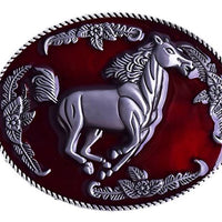 Boucle de ceinture cheval au galop ,country doré , equitation